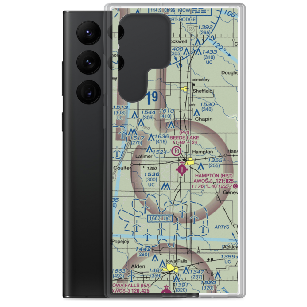 Beeds Lake Airport (IA31) VFR Sectional Samsung Case Samsung Galaxy S22 Ultra model shown