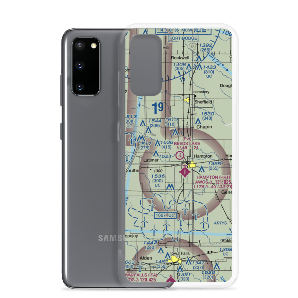 Beeds Lake Airport (IA31) VFR Sectional Samsung Case Samsung Galaxy S20 model shown