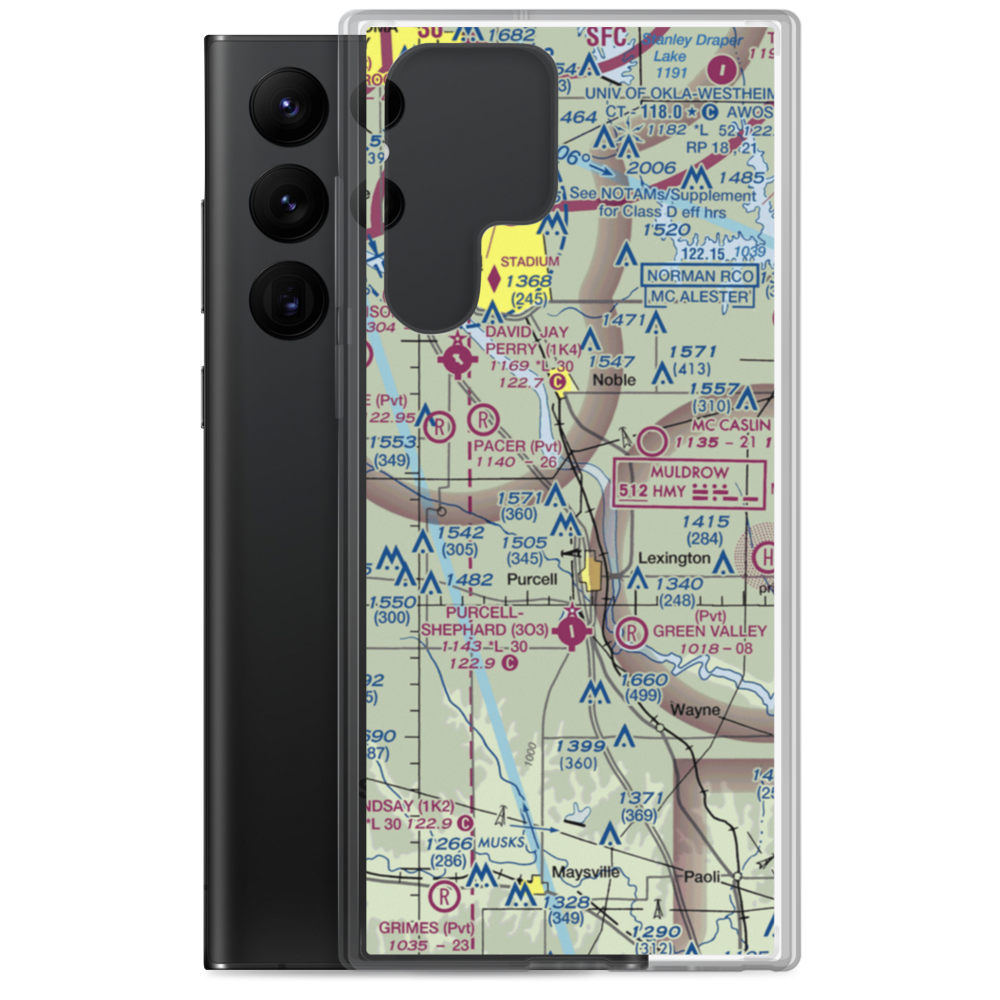 Beefor Ranch Airport (11OK) VFR Sectional Samsung Case Samsung Galaxy S22 Ultra model shown