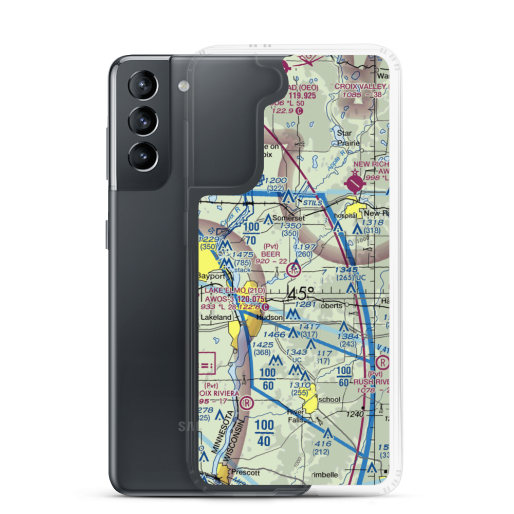 Beer Airport (02WI) VFR Sectional Samsung Case Samsung Galaxy S21 model shown