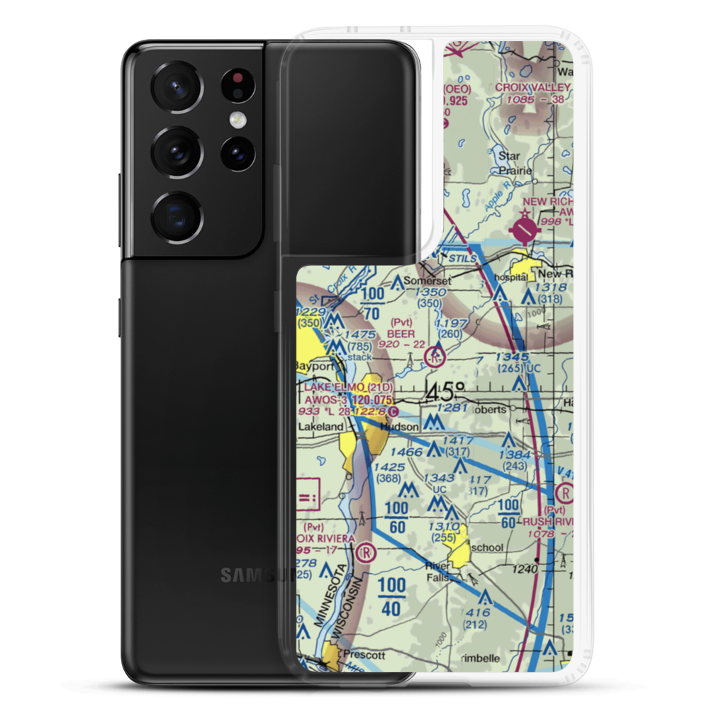 Beer Airport (02WI) VFR Sectional Samsung Case Samsung Galaxy S21 Ultra model shown