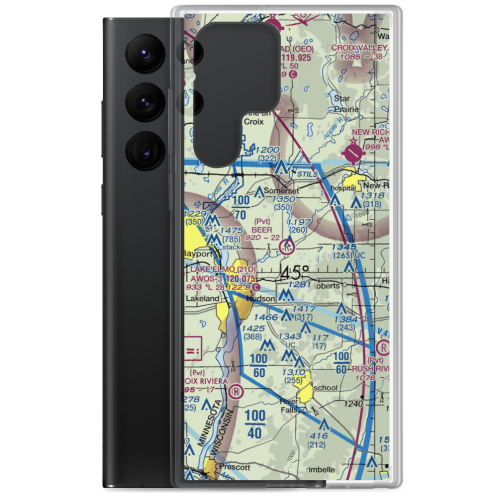 Beer Airport (02WI) VFR Sectional Samsung Case Samsung Galaxy S22 Ultra model shown