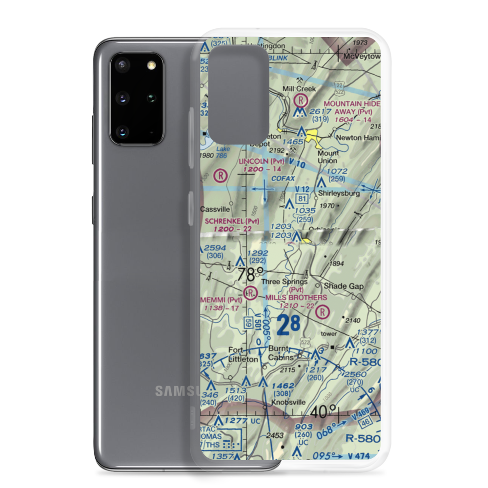 Beers Farm Airport (PN73) VFR Sectional Samsung Case Samsung Galaxy S20 Plus model shown