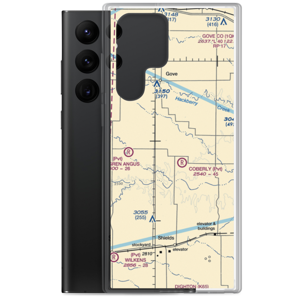 Beesley Farms Airport (SN66) VFR Sectional Samsung Case Samsung Galaxy S22 Ultra model shown