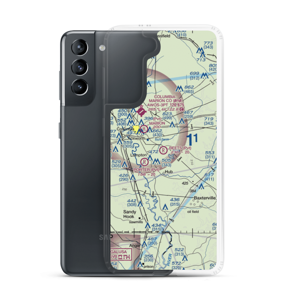 Beets Airport (9MS9) VFR Sectional Samsung Case Samsung Galaxy S21 model shown