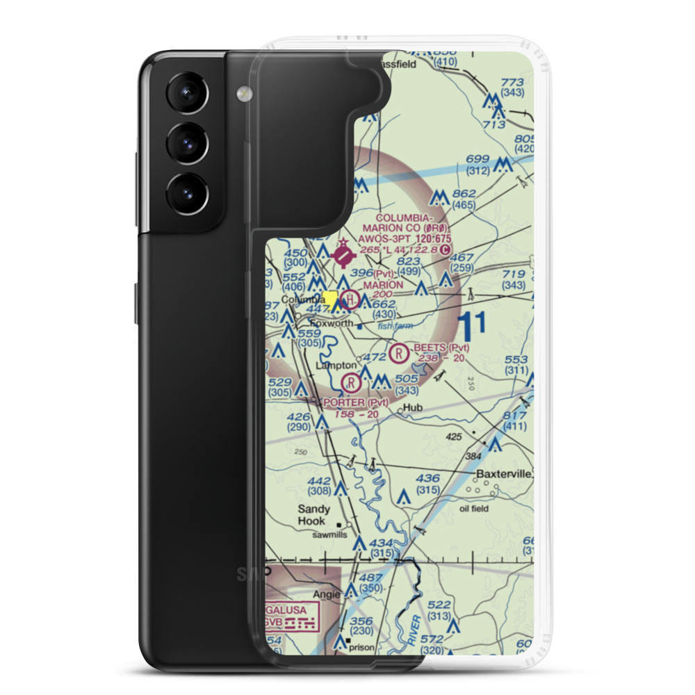 Beets Airport (9MS9) VFR Sectional Samsung Case Samsung Galaxy S21 Plus model shown