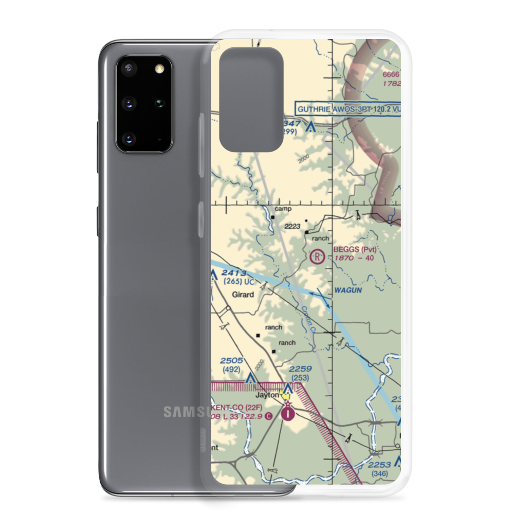 Beggs Ranch Airport (1TX3) VFR Sectional Samsung Case Samsung Galaxy S20 Plus model shown