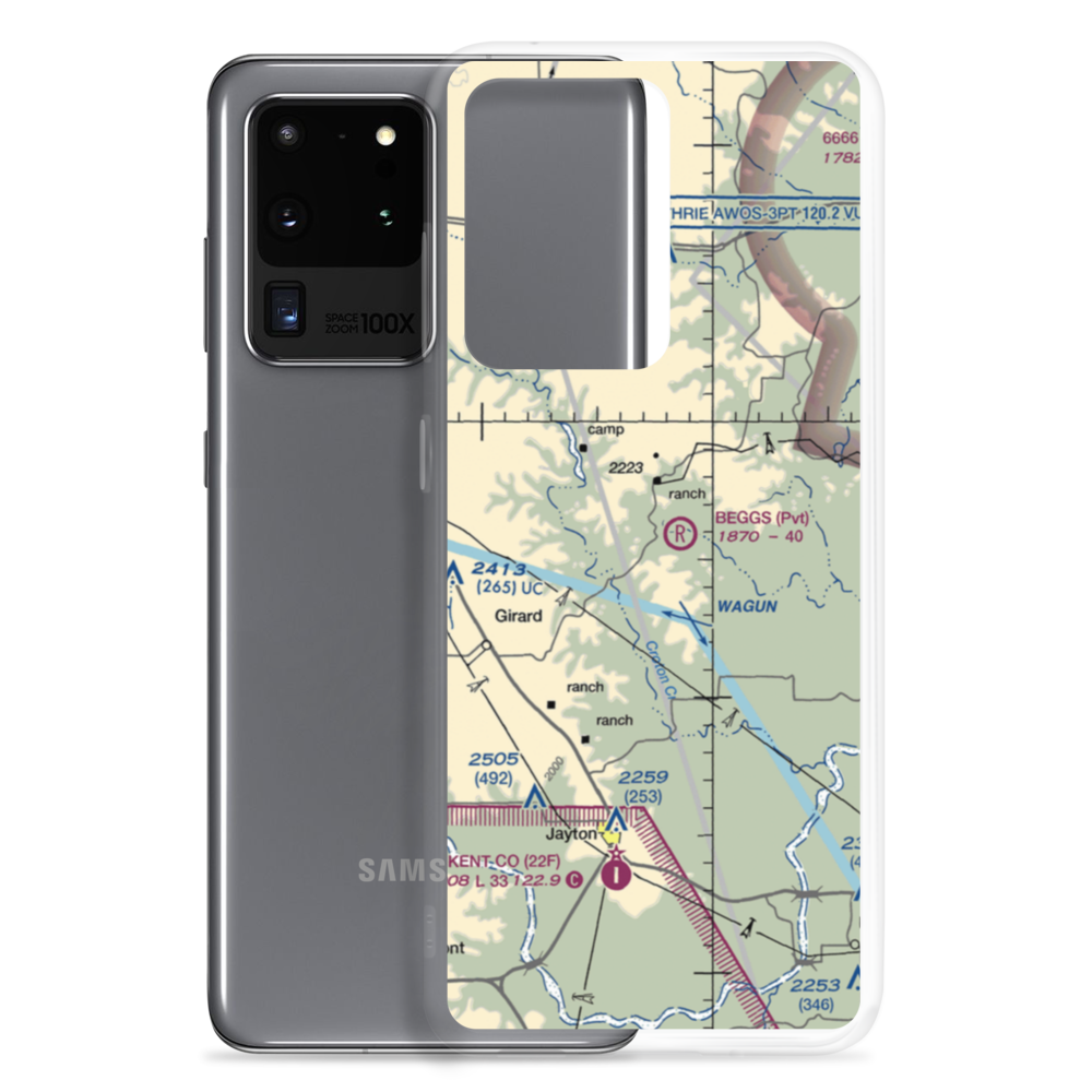 Beggs Ranch Airport (1TX3) VFR Sectional Samsung Case Samsung Galaxy S20 Ultra model shown