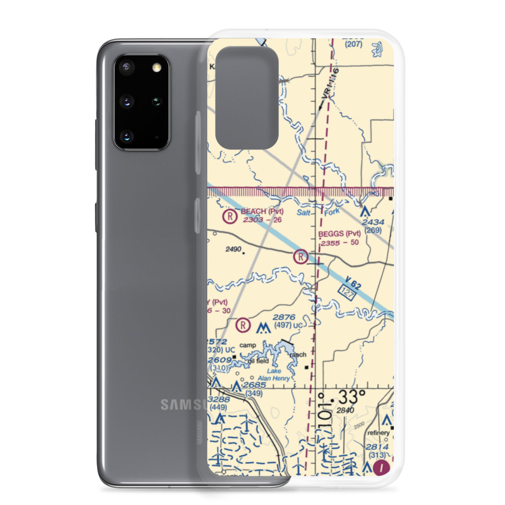 Beggs Ranch Airport (9TX6) VFR Sectional Samsung Case Samsung Galaxy S20 Plus model shown