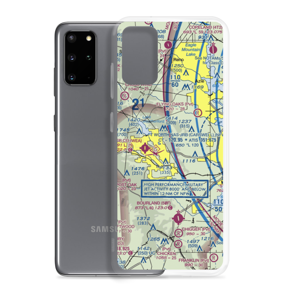 Beggs Ranch/Aledo/ Airport (TX15) VFR Sectional Samsung Case Samsung Galaxy S20 Plus model shown