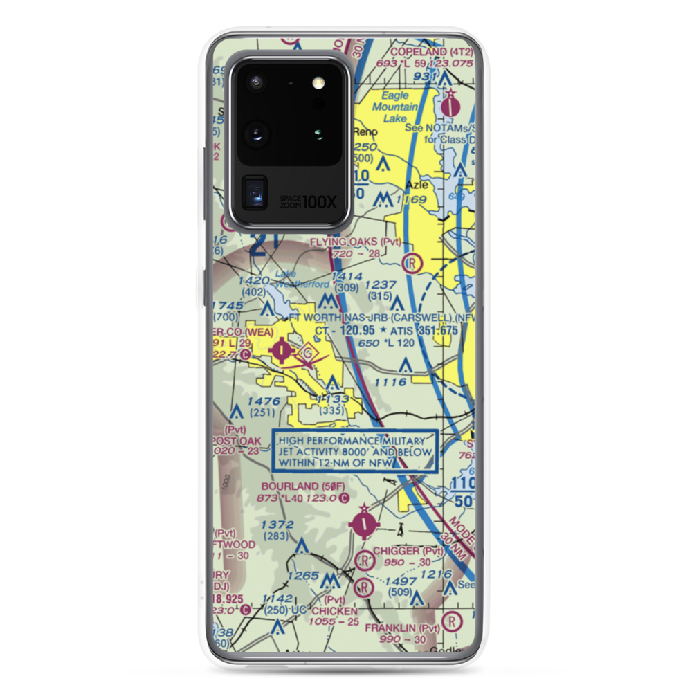 Beggs Ranch/Aledo/ Airport (TX15) VFR Sectional Samsung Case Samsung Galaxy S20 Ultra model shown