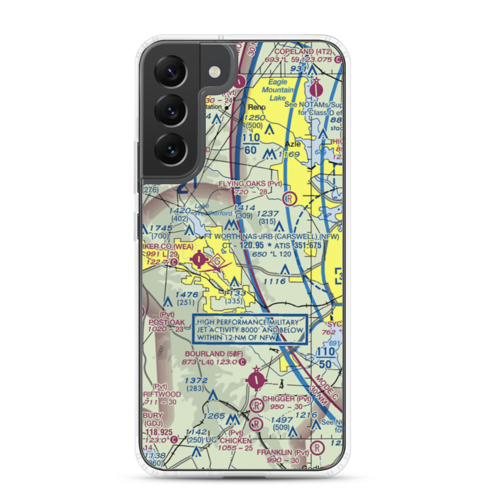 Beggs Ranch/Aledo/ Airport (TX15) VFR Sectional Samsung Case Samsung Galaxy S22 Plus model shown