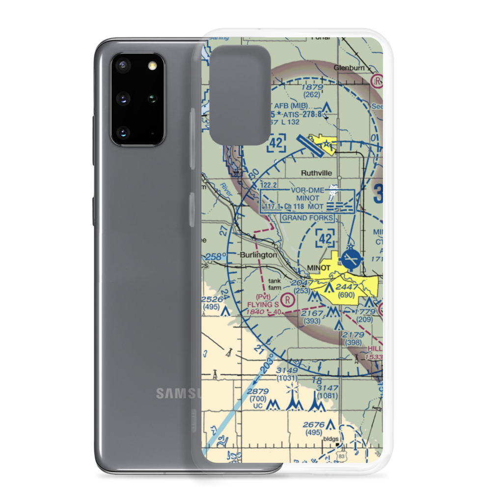 Behrens Airstrip (NA30) VFR Sectional Samsung Case Samsung Galaxy S20 Plus model shown