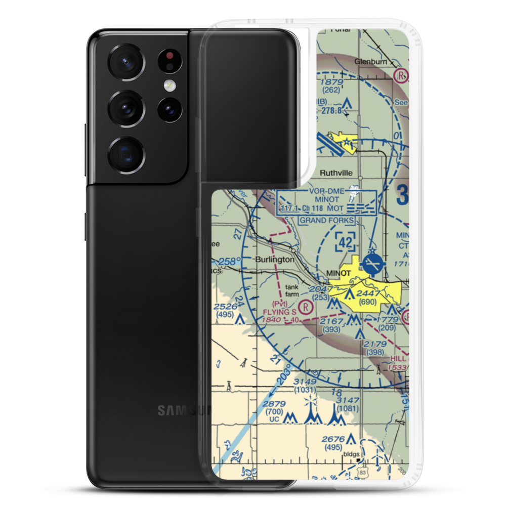 Behrens Airstrip (NA30) VFR Sectional Samsung Case Samsung Galaxy S21 Ultra model shown