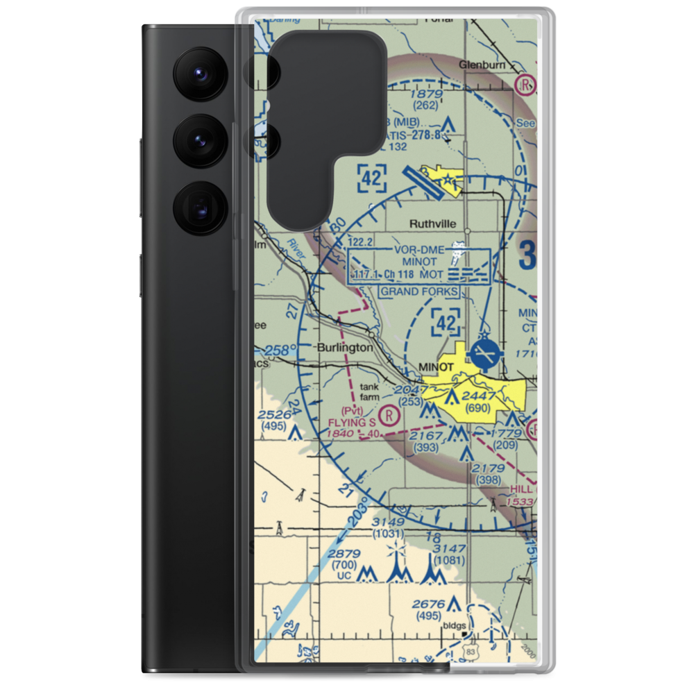 Behrens Airstrip (NA30) VFR Sectional Samsung Case Samsung Galaxy S22 Ultra model shown