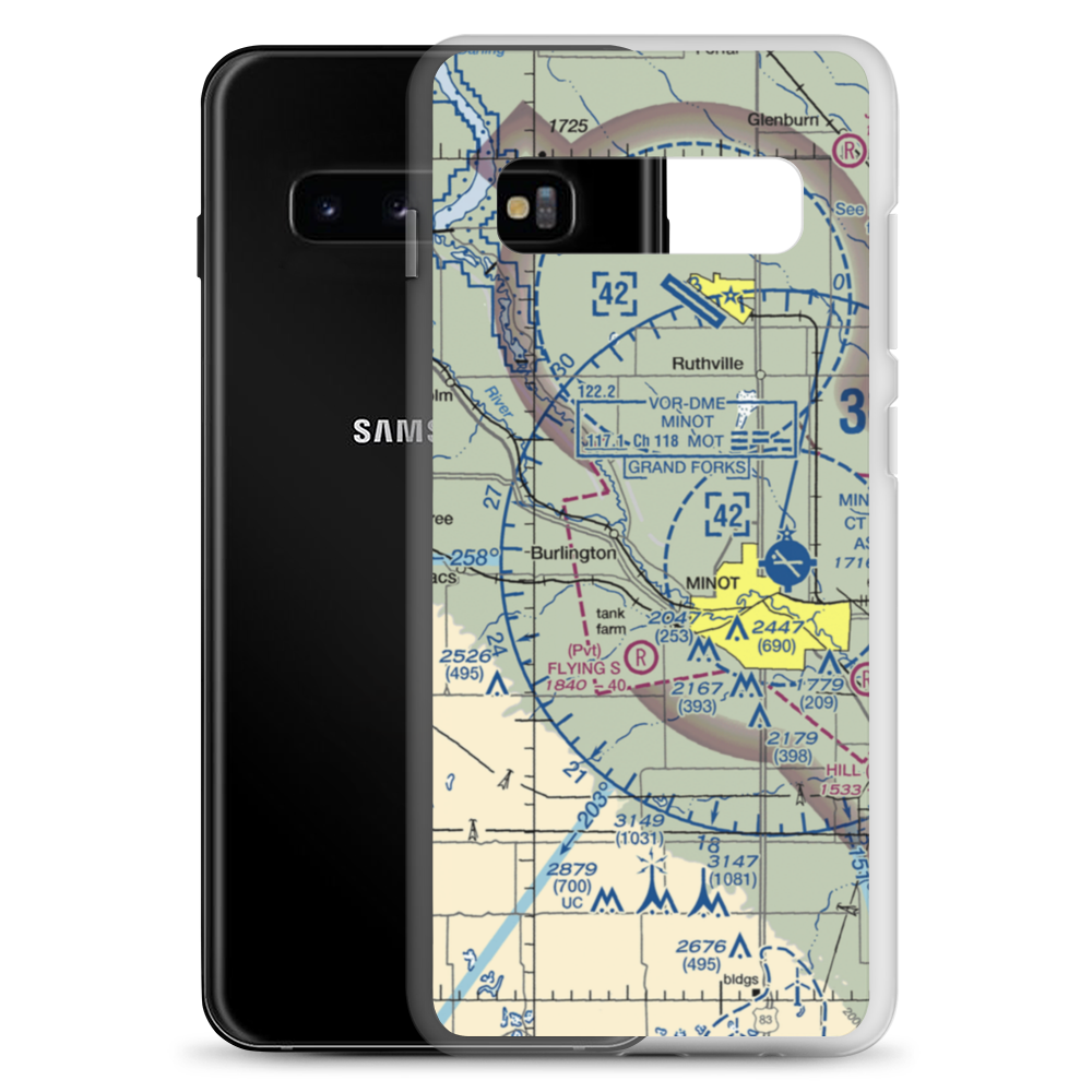 Behrens Airstrip (NA30) VFR Sectional Samsung Case Samsung Galaxy S10+ model shown