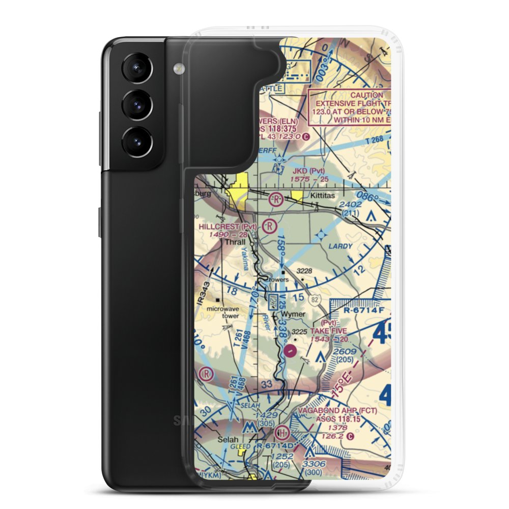 Beiter Airport (96VE) VFR Sectional Samsung Case Samsung Galaxy S21 Plus model shown