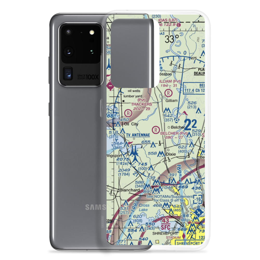 Belcher Airpatch Airport (0LA3) VFR Sectional Samsung Case Samsung Galaxy S20 Ultra model shown