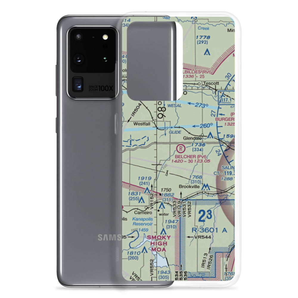 Belcher Airport (SN28) VFR Sectional Samsung Case Samsung Galaxy S20 Ultra model shown