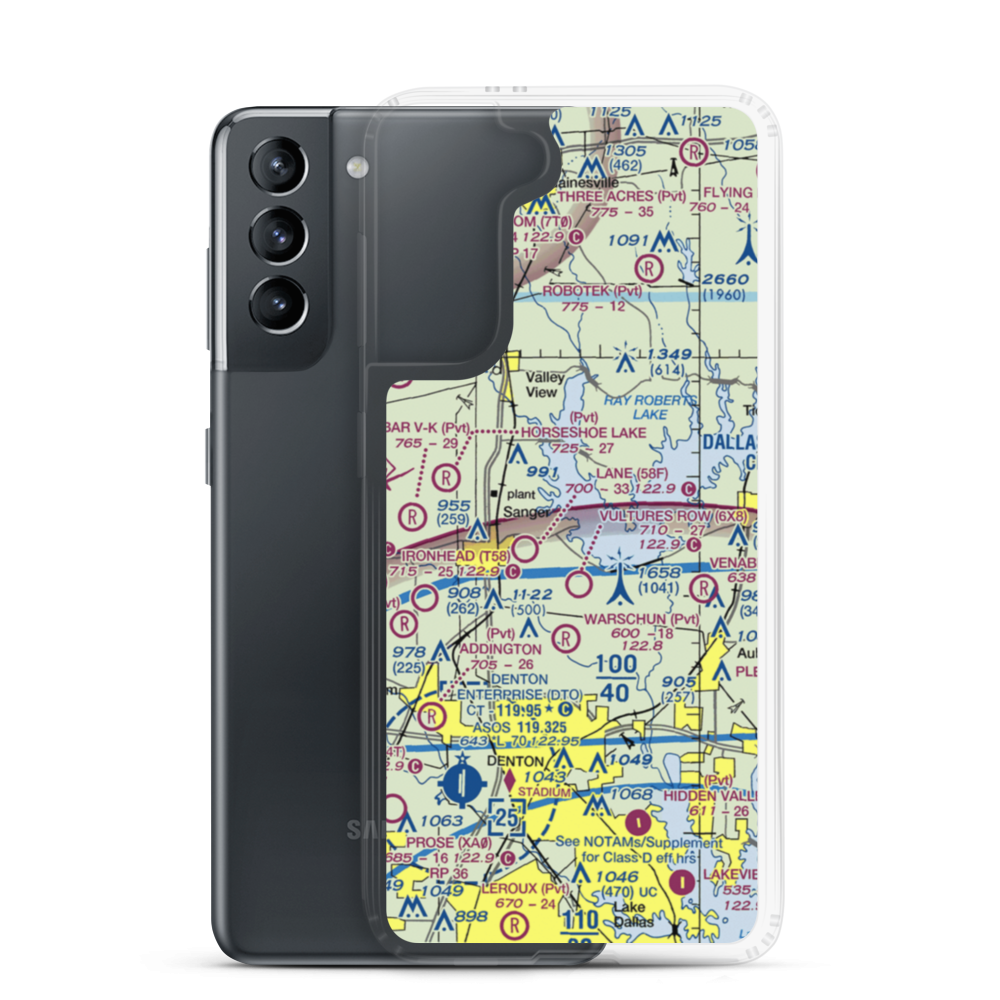 Belcher Airport (US-0138) VFR Sectional Samsung Case Samsung Galaxy S21 model shown