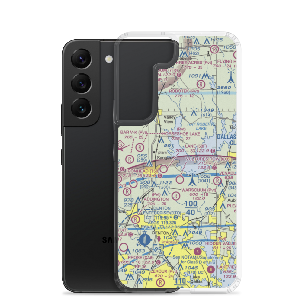 Belcher Airport (US-0138) VFR Sectional Samsung Case Samsung Galaxy S22 model shown