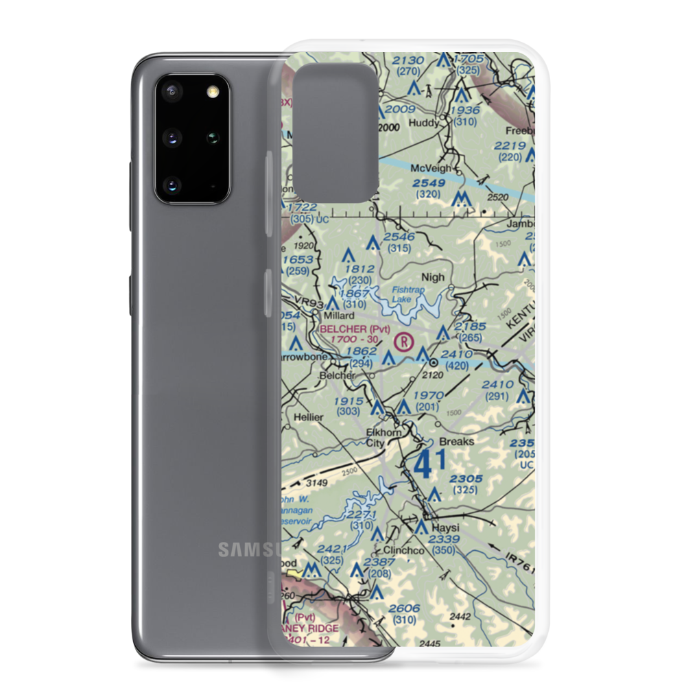 Belcher Regional Airport (57KY) VFR Sectional Samsung Case Samsung Galaxy S20 Plus model shown