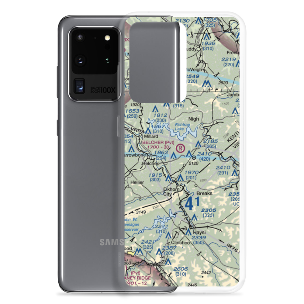 Belcher Regional Airport (57KY) VFR Sectional Samsung Case Samsung Galaxy S20 Ultra model shown