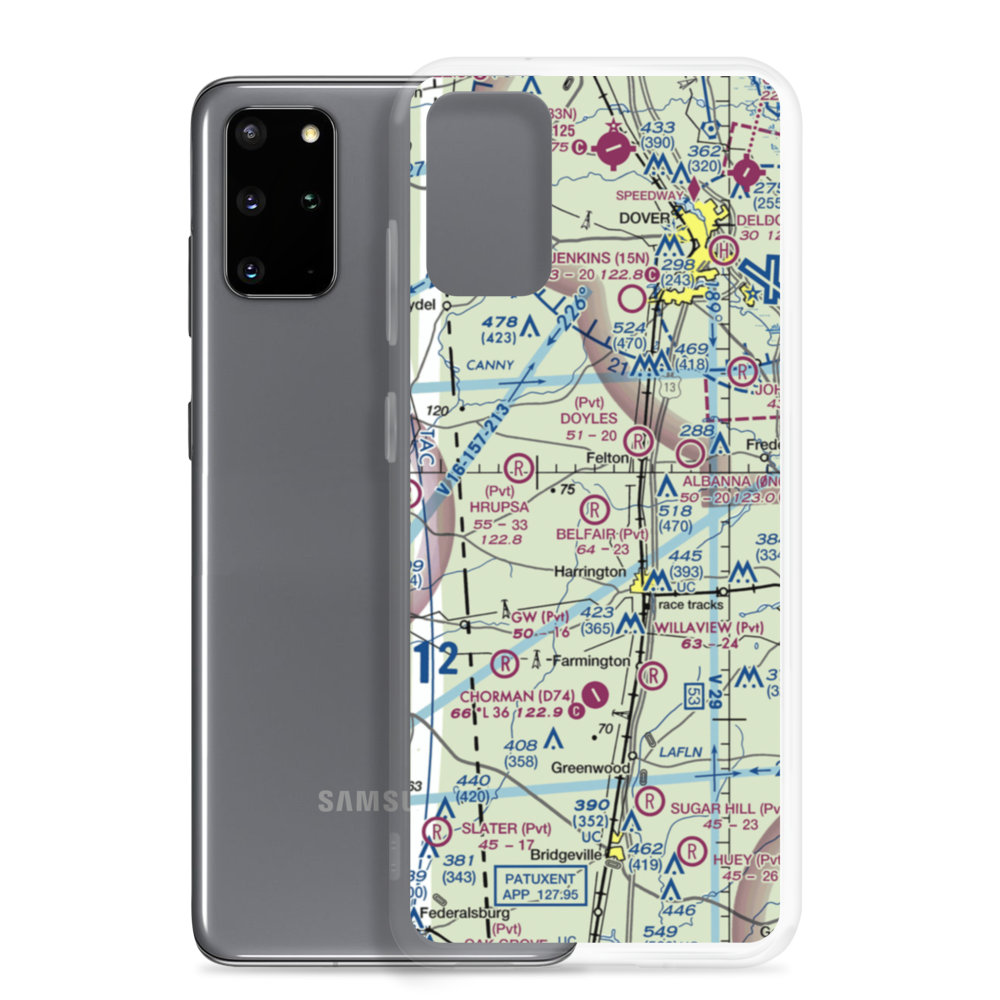 Belfair Airport (DE32) VFR Sectional Samsung Case Samsung Galaxy S20 Plus model shown