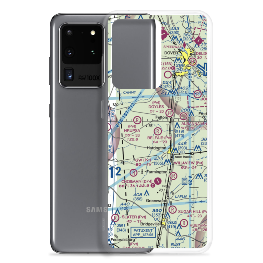Belfair Airport (DE32) VFR Sectional Samsung Case Samsung Galaxy S20 Ultra model shown