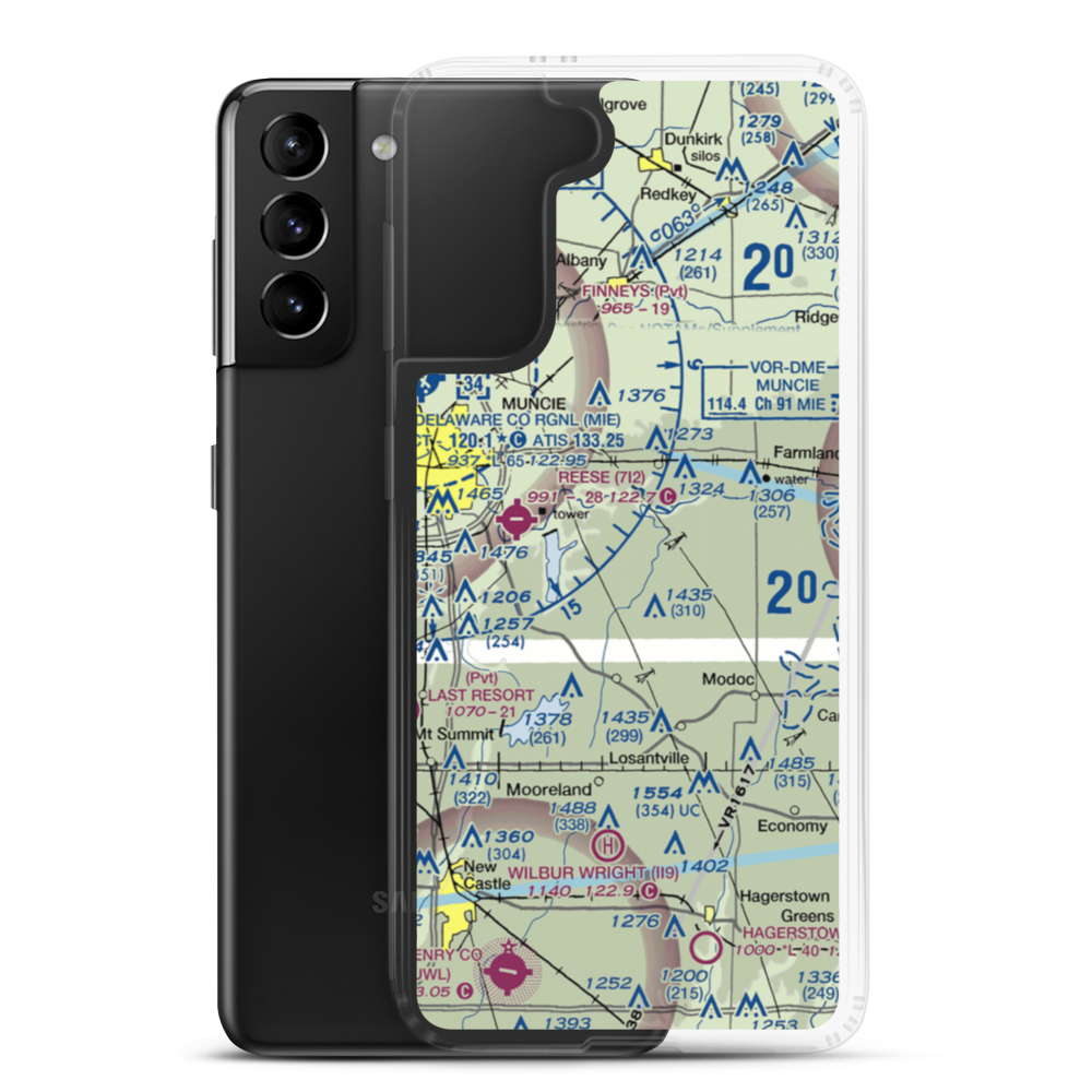 Belknap-Icarus Acres Airport (1IN0) VFR Sectional Samsung Case Samsung Galaxy S21 Plus model shown