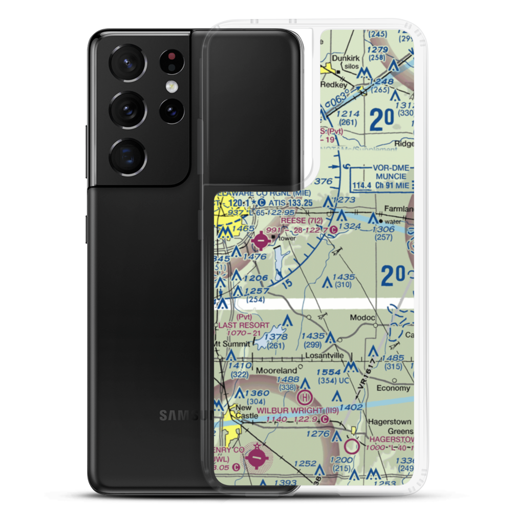 Belknap-Icarus Acres Airport (1IN0) VFR Sectional Samsung Case Samsung Galaxy S21 Ultra model shown