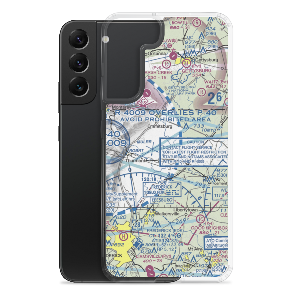 Bell Airport (MD12) VFR Sectional Samsung Case Samsung Galaxy S22 Plus model shown