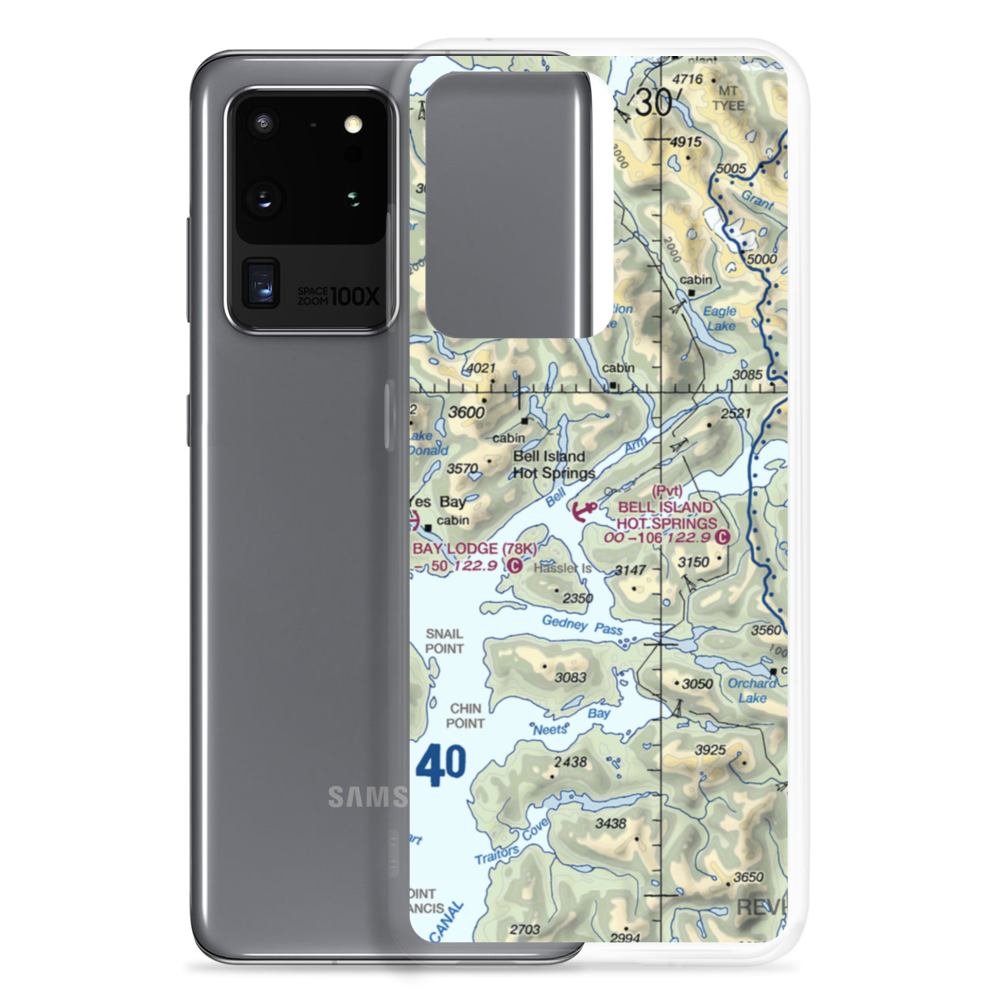 Bell Island Hot Springs Seaplane Base (KBE) VFR Sectional Samsung Case Samsung Galaxy S20 Ultra model shown