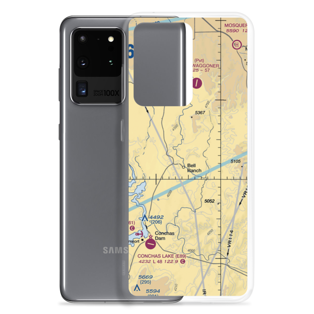 Bell Ranch Headquarters Airport (NM33) VFR Sectional Samsung Case Samsung Galaxy S20 Ultra model shown