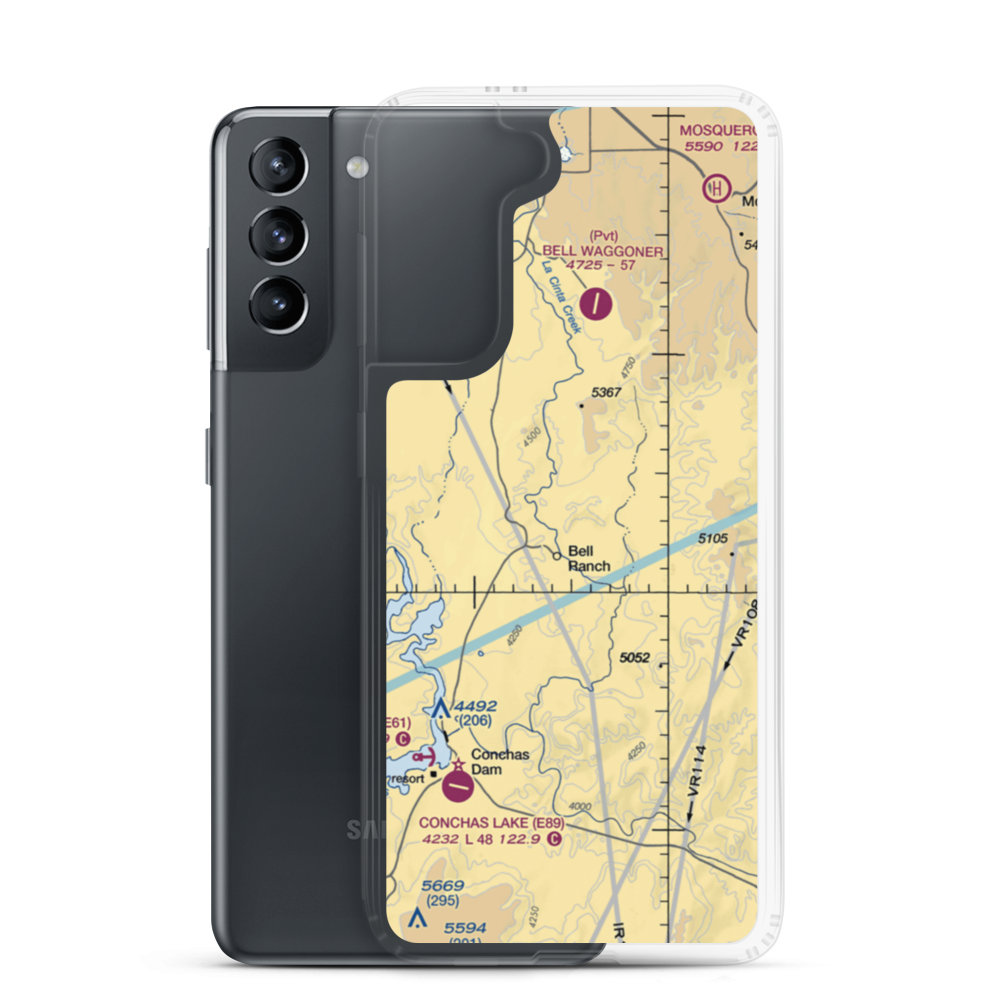 Bell Ranch Headquarters Airport (NM33) VFR Sectional Samsung Case Samsung Galaxy S21 model shown