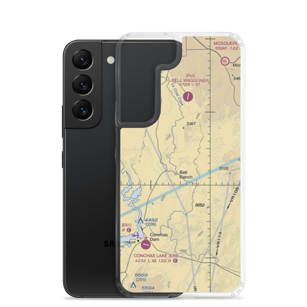 Bell Ranch Headquarters Airport (NM33) VFR Sectional Samsung Case Samsung Galaxy S22 model shown