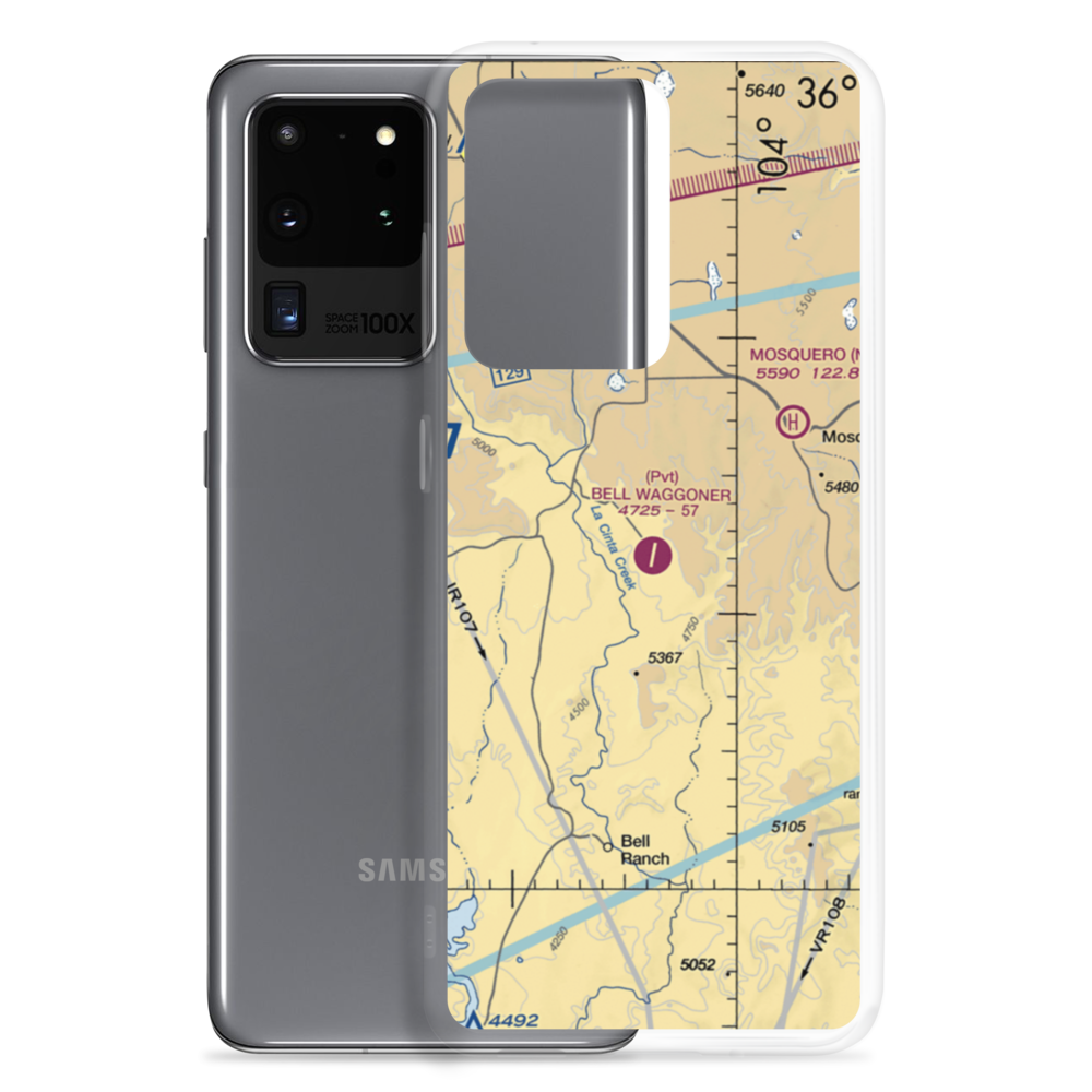 Bell Ranch Waggoner Airport (NM32) VFR Sectional Samsung Case Samsung Galaxy S20 Ultra model shown