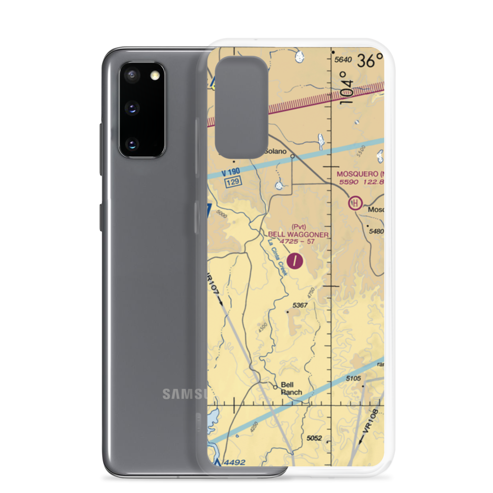 Bell Ranch Waggoner Airport (NM32) VFR Sectional Samsung Case Samsung Galaxy S20 model shown
