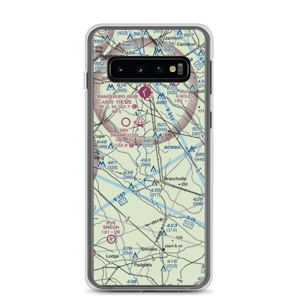 Bell's Branch Airport (SC91) VFR Sectional Samsung Case Samsung Galaxy S10 model shown