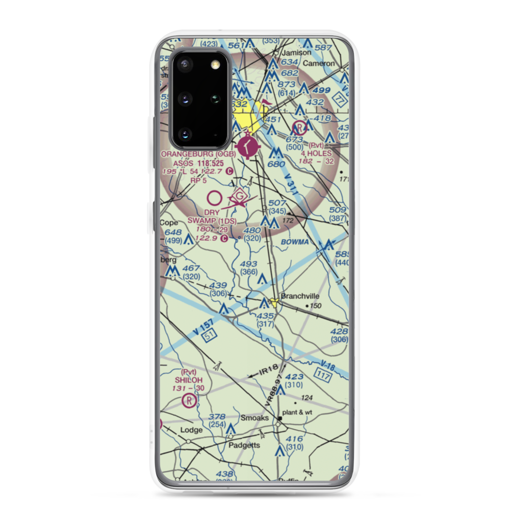 Bell's Branch Airport (SC91) VFR Sectional Samsung Case Samsung Galaxy S20 Plus model shown
