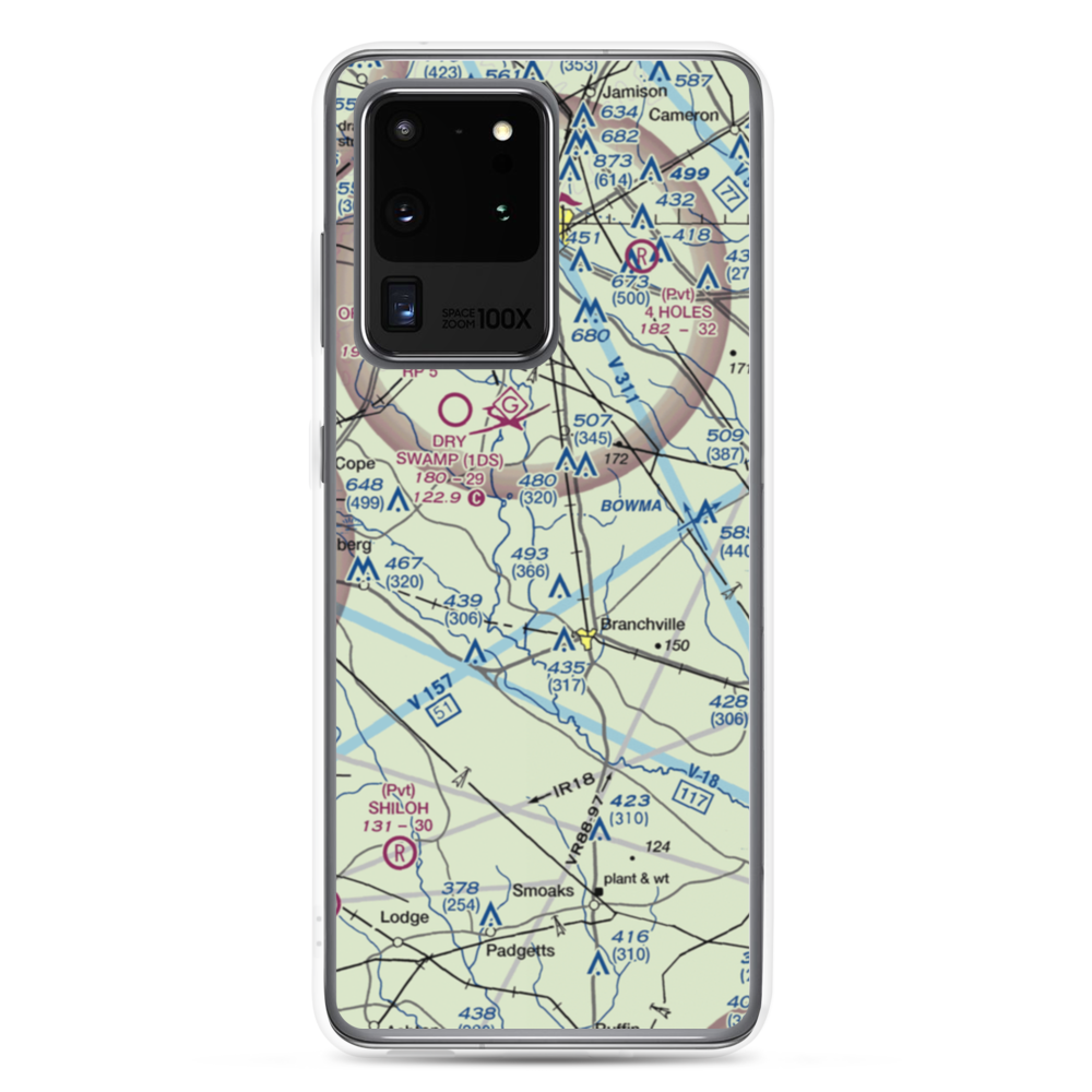 Bell's Branch Airport (SC91) VFR Sectional Samsung Case Samsung Galaxy S20 Ultra model shown