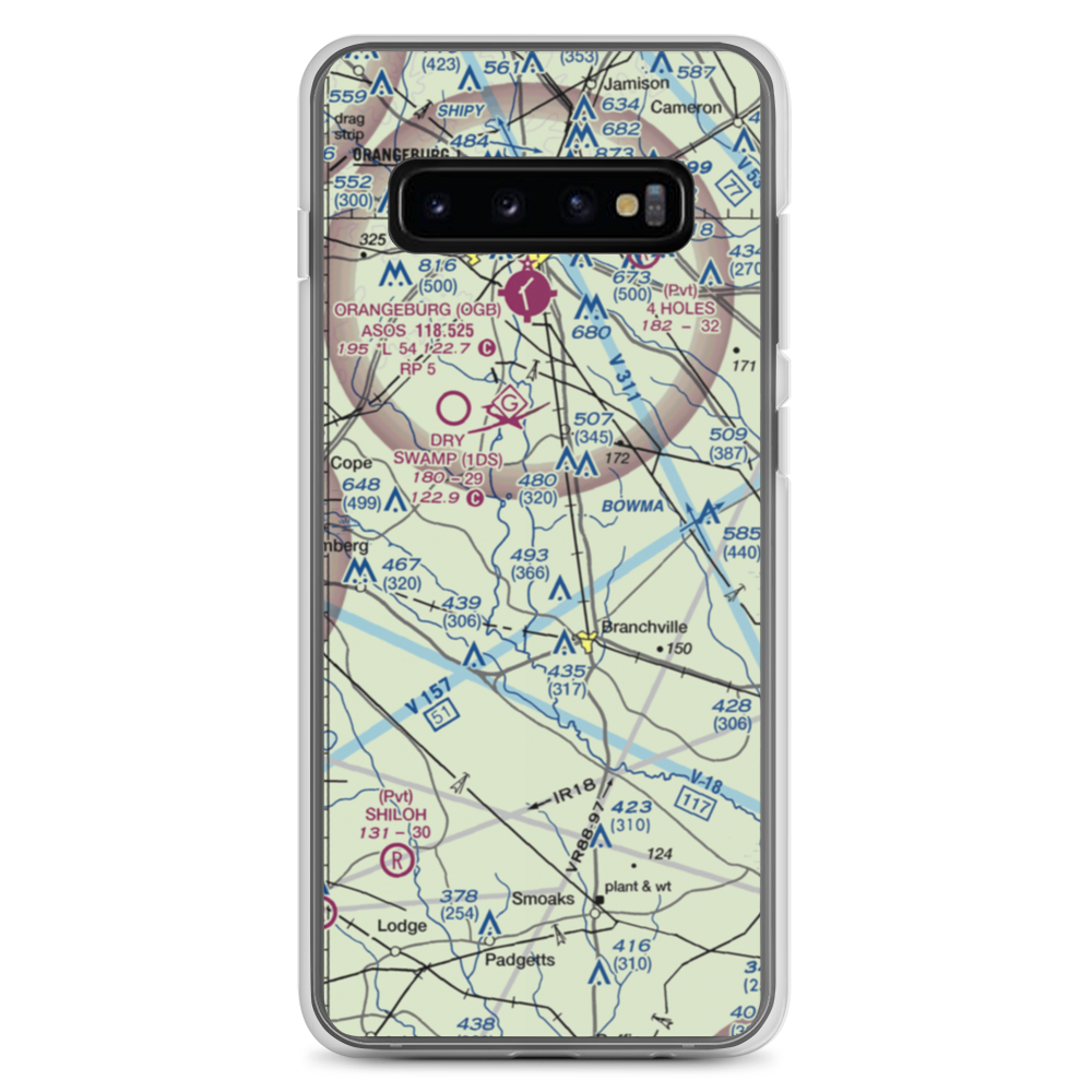 Bell's Branch Airport (SC91) VFR Sectional Samsung Case Samsung Galaxy S10+ model shown