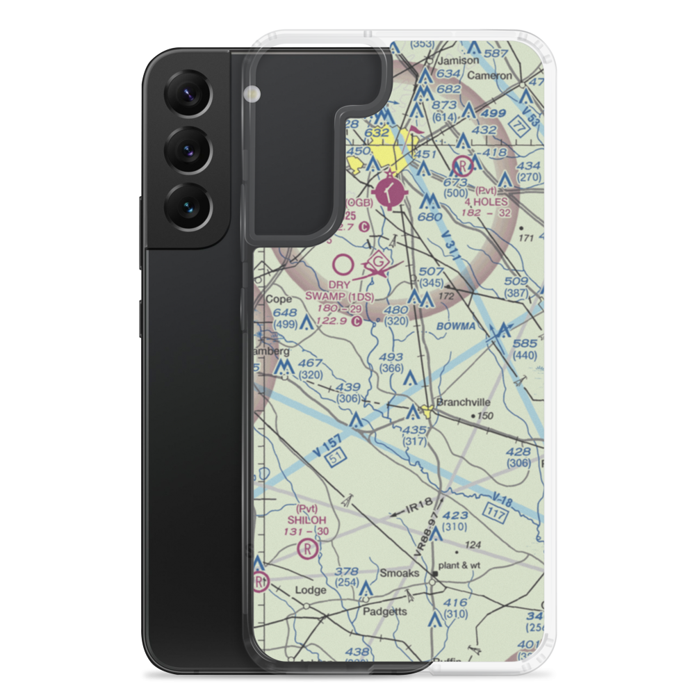 Bell's Branch Airport (SC91) VFR Sectional Samsung Case Samsung Galaxy S22 Plus model shown