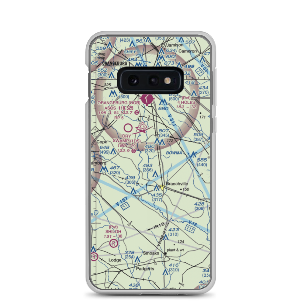 Bell's Branch Airport (SC91) VFR Sectional Samsung Case Samsung Galaxy S10e model shown
