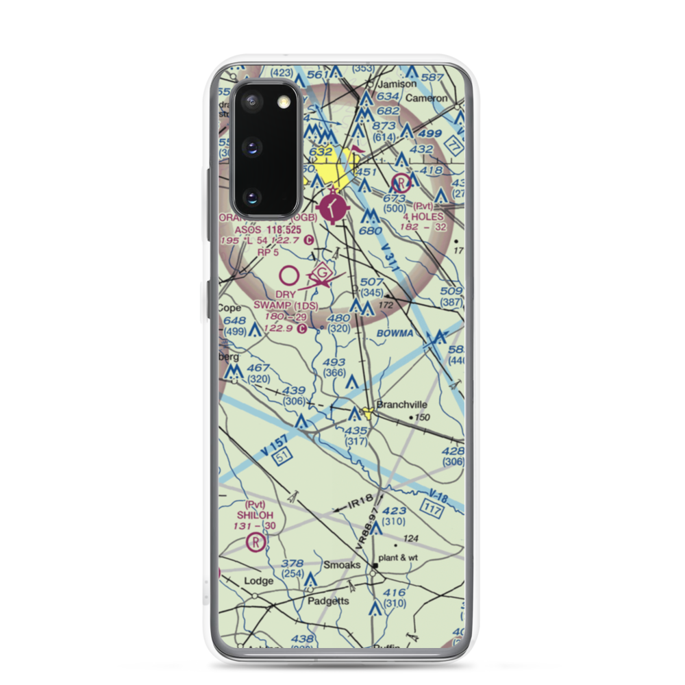 Bell's Branch Airport (SC91) VFR Sectional Samsung Case Samsung Galaxy S20 model shown