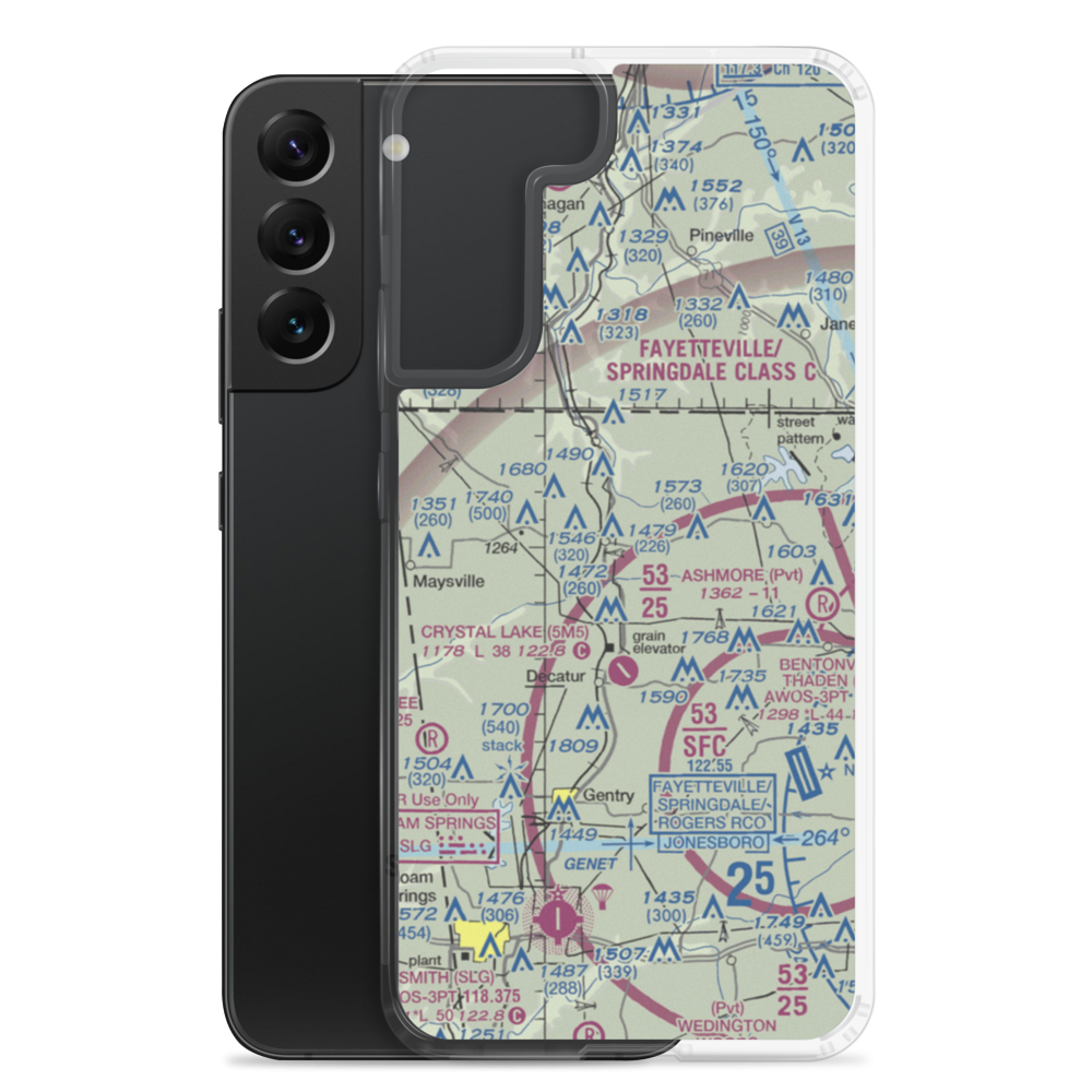 Bella Vista Field (AR09) VFR Sectional Samsung Case Samsung Galaxy S22 Plus model shown