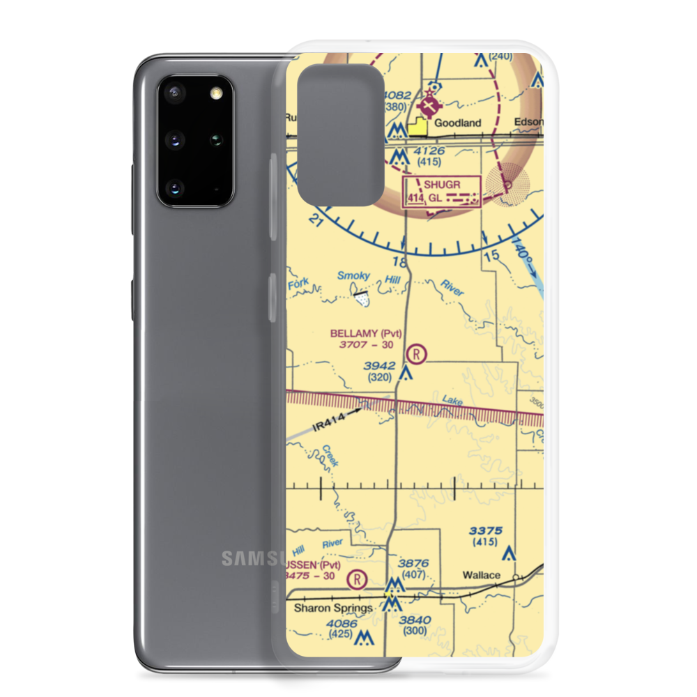 Bellamy Farm Airport (27KS) VFR Sectional Samsung Case Samsung Galaxy S20 Plus model shown