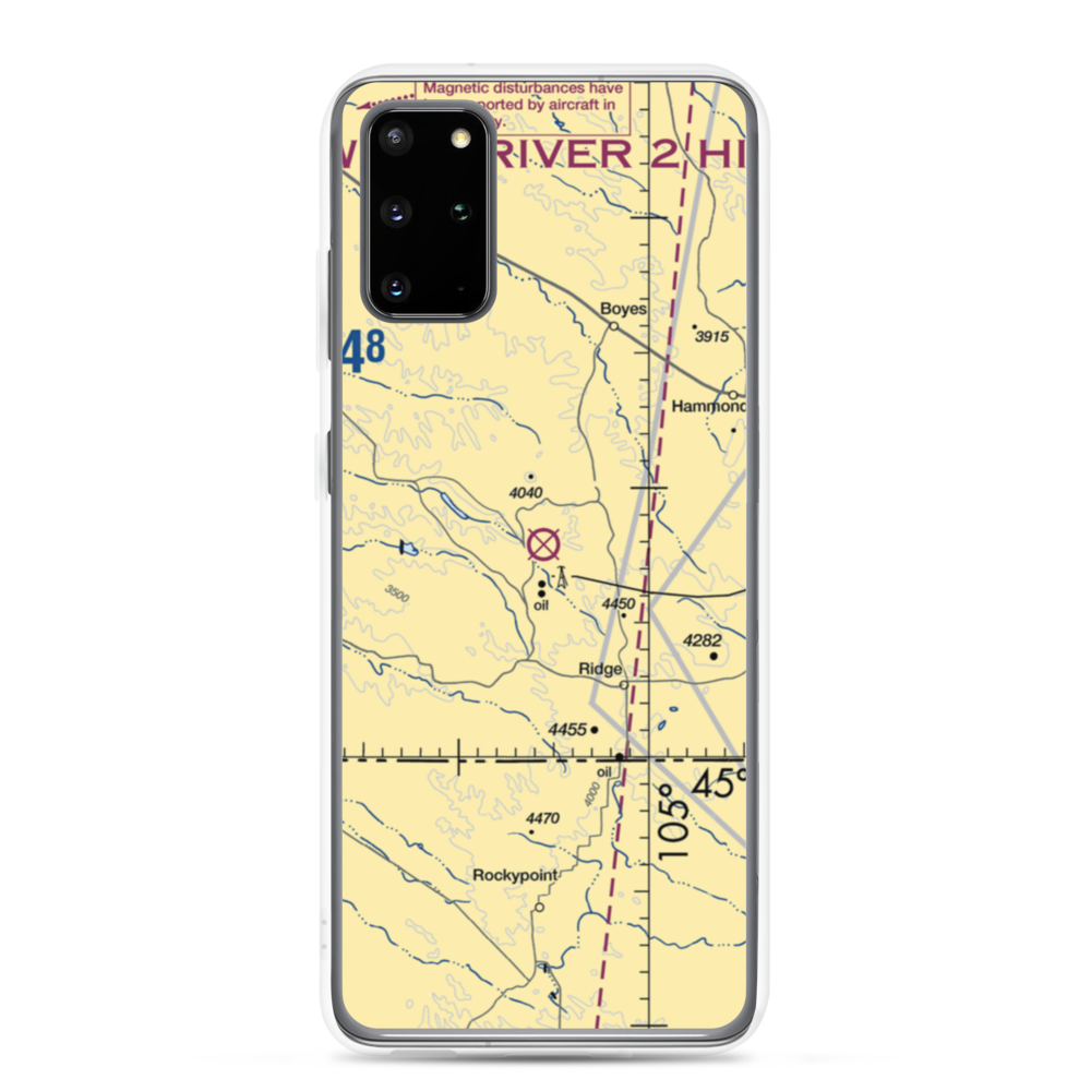 Belle Creek Airport (3V7) VFR Sectional Samsung Case Samsung Galaxy S20 Plus model shown