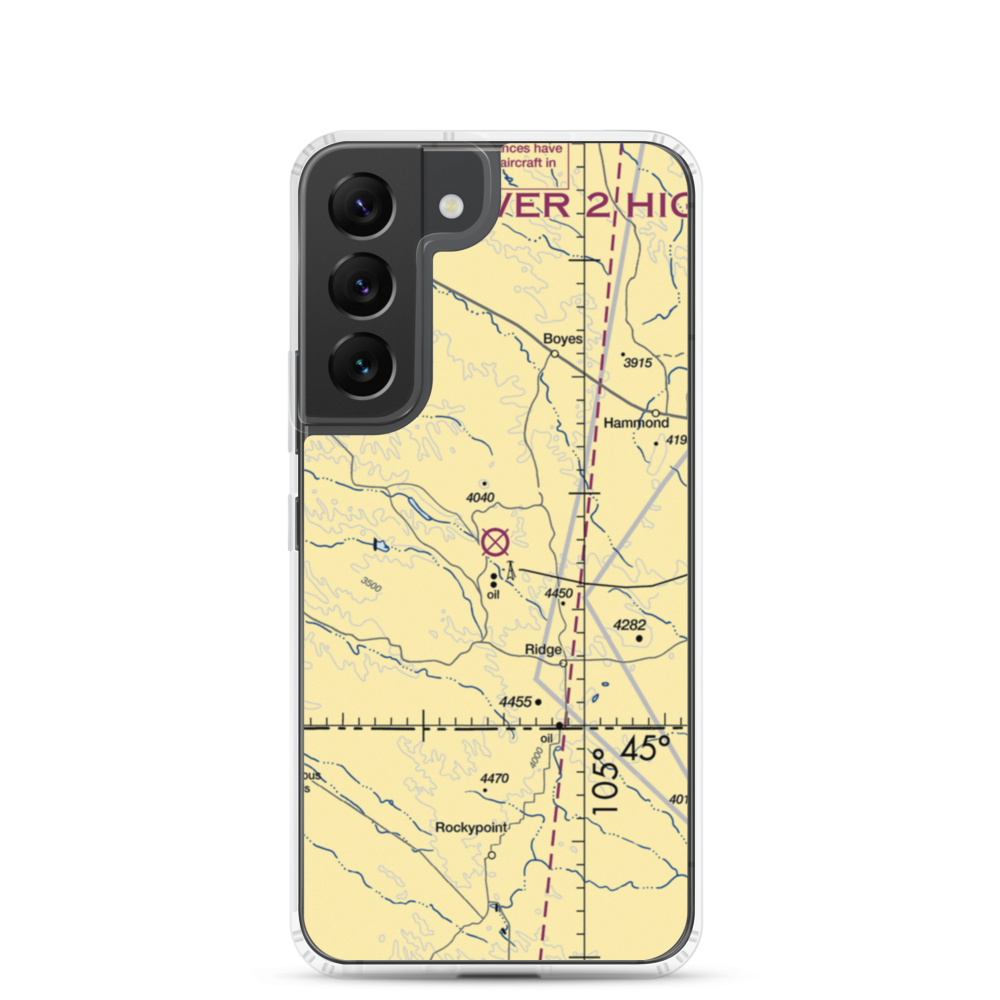 Belle Creek Airport (3V7) VFR Sectional Samsung Case Samsung Galaxy S22 model shown
