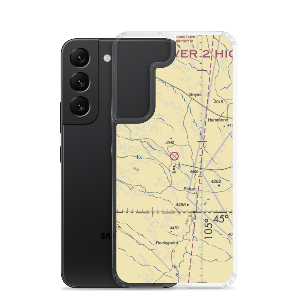 Belle Creek Airport (3V7) VFR Sectional Samsung Case Samsung Galaxy S22 model shown